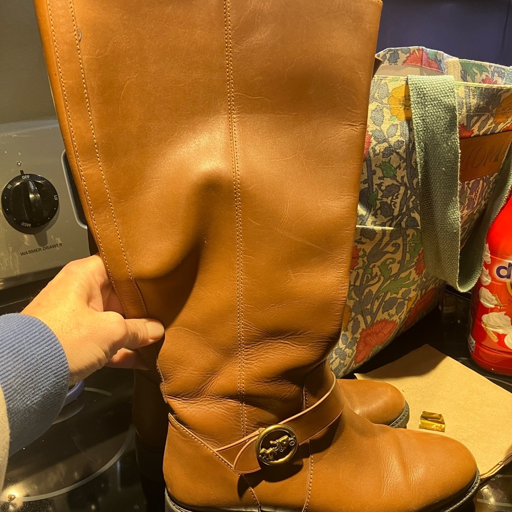 Coach Brown Leather Knee-High Boots